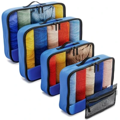 Abbildung von OW Travel Einfach zu Organisierende Packtaschen für Koffer Medium/Large Kleiderlagerung mit Reisewürfeln ein Kleidertaschen Packwürfel. Organizer Set Suitcase Packing Cubes