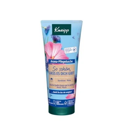 Abbildung von Kneipp Aroma Pflegedusche So schön, dass es Dich gibt, Duschgel mit natürlichen Extrakten aus Kornblume, Malve und natürlich pflegendem Öl, zartes geschmeidiges Hautgefühl, 200ml