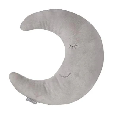 Abbildung von roba Nackenkissen in Mond Form Style Weiches Deko Kissen für Baby &amp; Kinderzimmer Kuschelkissen Mädchen Jungen Grau