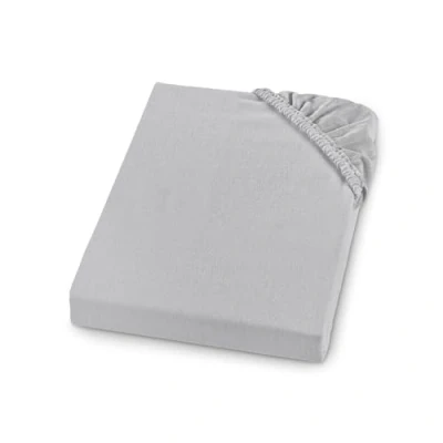 Abbildung von sleepling Biber Spannbetttuch, Feinbiber Spannbettlaken, Made in Germany, 100% Baumwolle, Matratzen bis 23 cm Höhe, Rundum Gummizug, Ökotex, waschbar 60 Grad, 180 x 200, grau