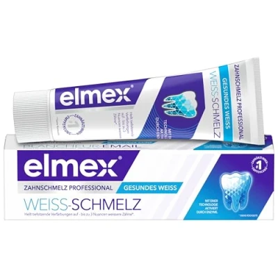 Abbildung von elmex Zahnpasta Opti Schmelz Professional Weiss 75ml starker Zahnschmelz und weißere Zähne mit weniger Verfärbungen