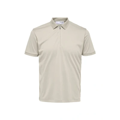 Abbildung von Selected Homme Slhfave SS Poloshirt, Herren, Größe: Small, Oatmeal