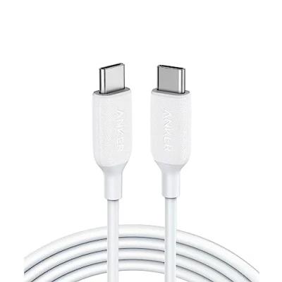 Abbildung von Anker Powerline III USB C auf Kabel 2.0, Ladekabel für MacBook Pro, 2020, iPad Switch, Samsung Galaxy, S20 Plus, S9, S8 Pixel und mehr, 60 W, 1,8 m, Weiß