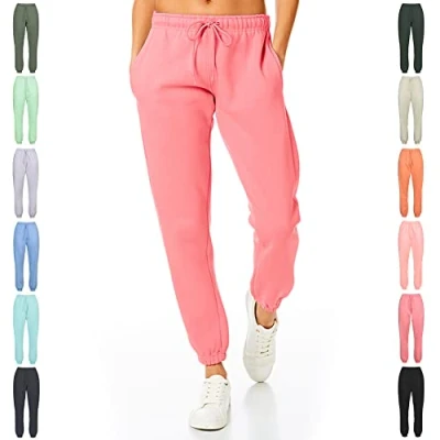 Abbildung von Light &amp; Shade Damen Soft Touch Loungewear Jogginghose Jogger, Rosa, L