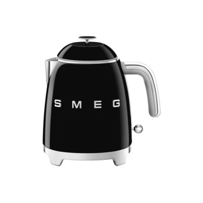 Abbildung von Smeg, Kleiner elektrischer Wasserkocher KLF05BLEU 0,8 L, Edelstahlfilter, Sicherheitsabschaltung, Wasserstandsanzeige, rutschfester Boden und integrierte Kabelaufwicklung, Leistung 1400W, Schwarz