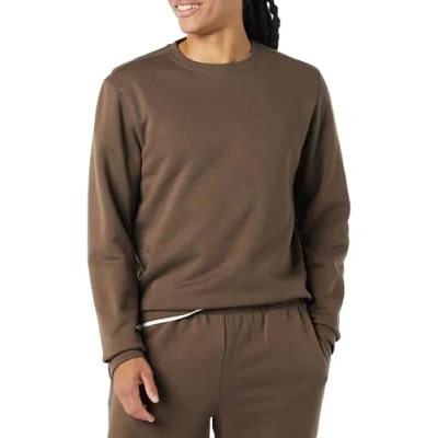 Abbildung von Amazon Essentials Herren Fleece Sweatshirt mit Rundhalsausschnitt (erhältlich in Big &amp; Tall), Mittel Braun, XL
