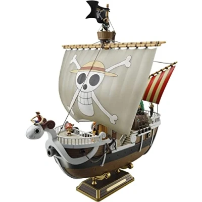 Abbildung von Bandai Spirits One Piece Going Merry, (28 cm lang), Kunststoff Modell Boot, Blue,Orange, Einheitsgröße