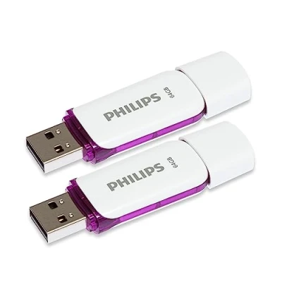 Abbildung von Philips Snow Edition 2.0 USB Flash Laufwerk 2X 64GB für PC, Laptop, Computer Data Storage, Lesegeschwindigkeit bis zu 25 MB/s
