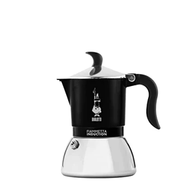 Abbildung von Bialetti Flamme Induktion Kaffeemaschine, Aluminium, Steel, Schwarz, 4 Tassen