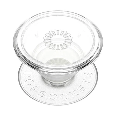 Abbildung von PopSockets: PopGrip Ausziehbarer Sockel und Griff mit einem Austauschbarem Top für Smartphones Tablets Clear