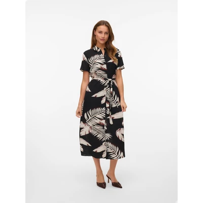 Abbildung von Vero Moda Vmeasy JOY LONG Shirt Dress Maxikleid, Damen, Größe: XS, Black