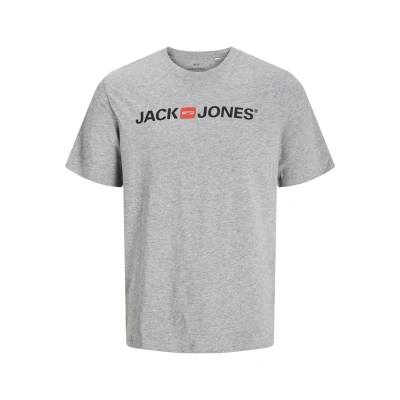 Abbildung von Jack &amp; Jones Jjecorp LOGO CREW NECK Tshirt print, Herren, Größe: Medium, Light grey melange
