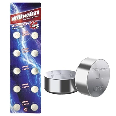 Abbildung von 10 X Wilhelm AG13/147/LR44/SR44W/357/LR1154/V13GA Qualitätsbatterien 1,5 V Alkaline Blister