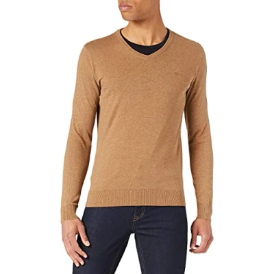 Abbildung von TOM TAILOR Herren Basic Strickpullover mit V Ausschnitt