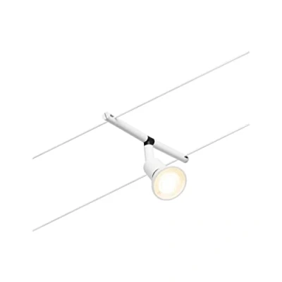 Abbildung von Paulmann 94445 CorDuo Seilsytem Spot Salt DC max. 10 Watt Seilleuchte erweiterbar Weiß matt Kunststoff GU5,3 Drahtseilsystem ohne Leuchtmittel