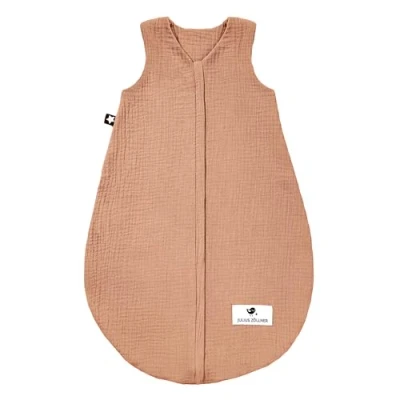 Abbildung von Julius Zöllner Musselin Sommerschlafsack dune, Größe 80 aus weicher Baumwolle, sicher und schadstoffgepüft, ideal für warme Sommernächte