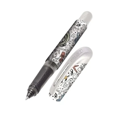 Abbildung von Online Tintenpatronen Rollerball College Angry Animals, Stift für Rechtshänder und Linkshänder, ergonomisches Griffstück, hochwertiger Tintenroller, Standard Tintenpatronen, inkl. Kombipatrone blau