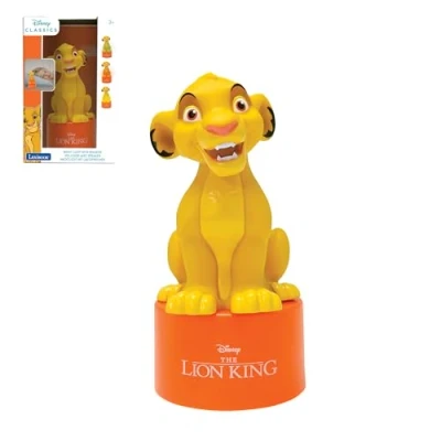 Abbildung von Lexibook, Disney der König Löwen, Simba Nachtlicht mit Lautsprecher für das Kinderzimmer, weiches Licht, batteriebetrieben, gelb/orange, NS01AN
