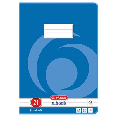 Abbildung von Herlitz 340216 Heft A4, 32 Blatt, Lineatur 21, FSC Mix, 5 Stück