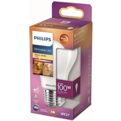 Abbildung von Philips Lighting LED Classic E27 Filament Lampe Warm Glow (100 W), matte, dimmbare mit warmweißem Licht, energiesparende langer Nutzlebensdauer