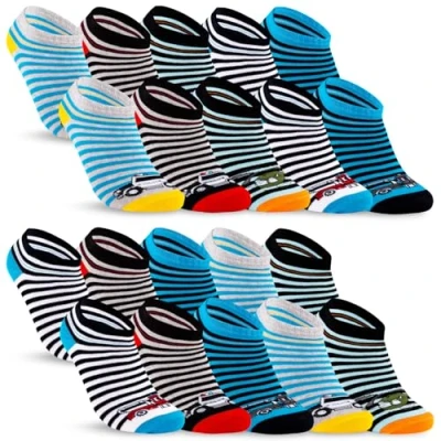 Abbildung von 10 Paar Kinder Sneaker Socken Jungen &amp; Mädchen Baumwolle Kindersocken 56566 (23 26)