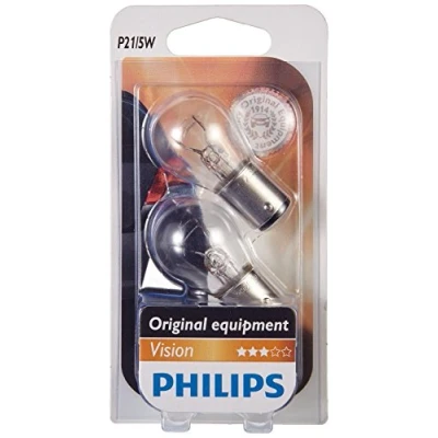 Abbildung von Philips 12499B2 Kugellampe Vision P21/5W Signallampe, 2er Blister, 13.50x9.50x13.50, White