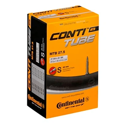 Abbildung von Continental &#039; 42 mm MTB Presta Ventil Innenrohr, schwarz, 27,5 x 1,75, 2,5 Zoll/42