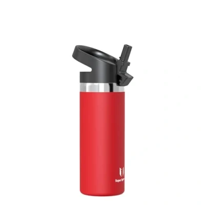 Abbildung von Super Sparrow Trinkflasche Kinder 500ml Breite Öffnung SwivelSip Thermosflasche BPA Frei Thermoskanne, Ergonomisch Trinkflaschen Strohhalm für Sport, Travel, Schule, Outdoor