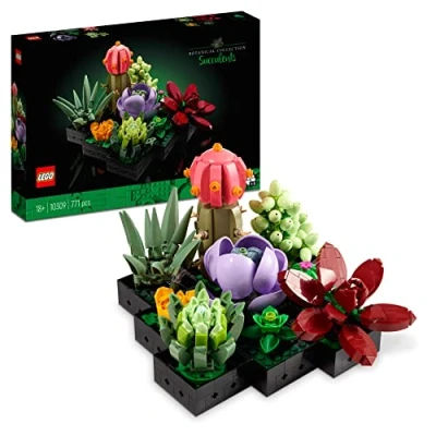 Abbildung von LEGO Icons Sukkulenten Künstliche Blumen Set für Erwachsene, Blumenstrauß Bausatz, Kreatives Hobby, Home Deko, Geschenk Idee Frauen, Männer, Sie &amp; Ihn, Botanische Sammlung (Baue 9 Pflanzen) 10309