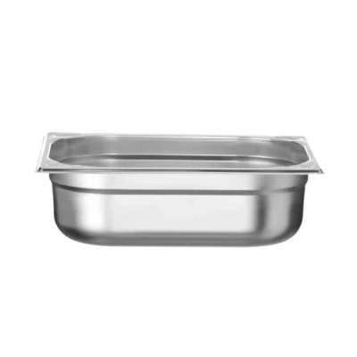 Abbildung von HENDI Gastronormbehälter, Temperaturbeständig von 40 bis 300C, Heissluftöfen Kühl und Tiefkühlschränken Chafing Dishes Bain Marie, Stapelbar, 6.5L, GN 1/2, 325x265x(H)100mm, Edelstahl