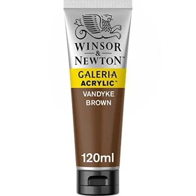 Abbildung von Winsor &amp; Newton 2131676 Galeria Acrylfarbe, hohe Pigmentierung, lichtecht, buttrige Konsistenz, 120 ml Tube Vandyke Braun