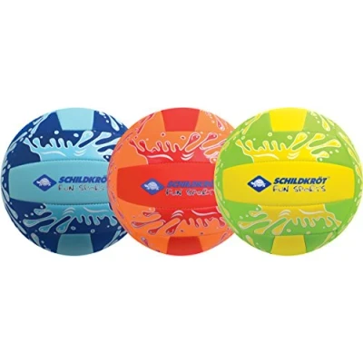 Abbildung von Schildkröt® Neopren Beachvolleyball, Größe 5, Ø 21 cm, normale Größe, farblich sortiert, griffige textile Oberfläche, salzwasserfest, ideal für Stand &amp; Garten, 970276, surtidos