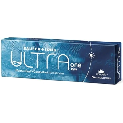Abbildung von Bausch + Lomb ULTRA ONE DAY, sphärische Tageslinsen, Premium Kontaktlinsen weich, 30 Stück, / BC 8.6 mm DIA 14.2 1,75 Dioptrien