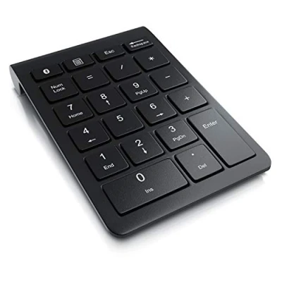 Abbildung von CSL Numpad Bluetooth Ziffernblock kabellos Keypad mit 22 Tasten 10 Multifunktionstasten Multimedia Keys Tastatur Energiesparmodus ergonomisch für Laptop Desktop PC und Notebook