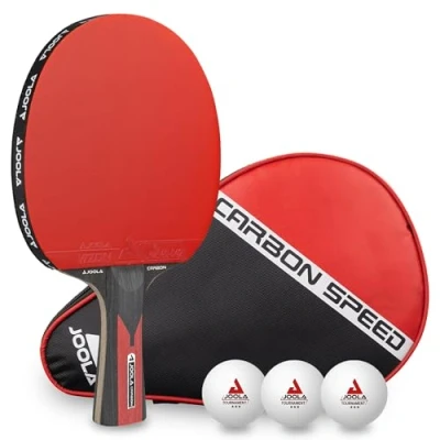Abbildung von JOOLA Carbon Tischtennisschläger ITTF zugelassener Profi Tischtennis Schläger für Fortgeschrittene Spieler Carbowood Technologie, Speed, 5 teilig