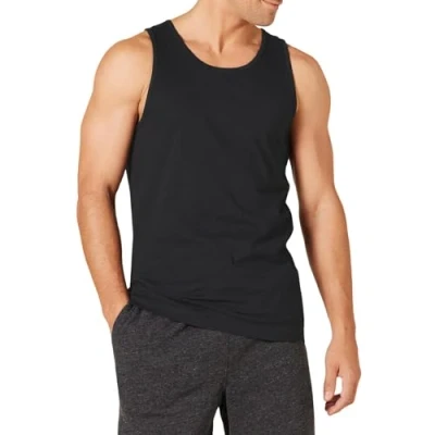 Abbildung von Amazon Essentials Herren Tanktop, Schmale Passform, Schwarz, XL