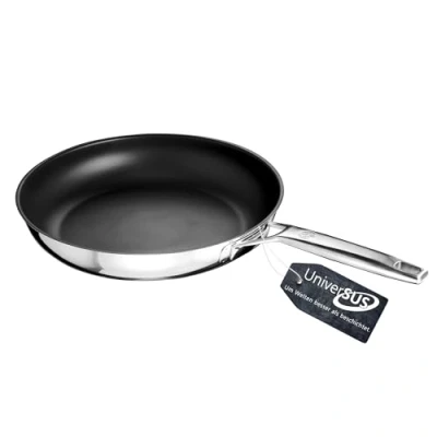 Abbildung von Schulte Ufer Bratpfanne ASTRAL mit UniverSUS Oberflächenstruktur, 64456 28, Edelstahl, 28 cm