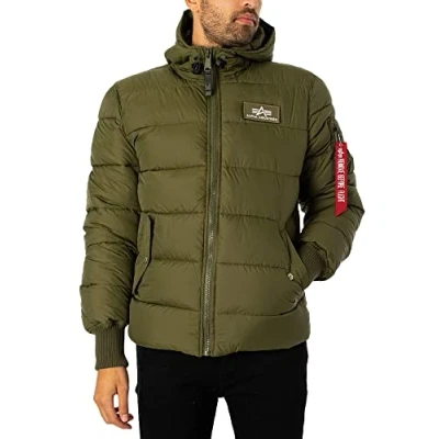 Abbildung von Alpha Industries Puffer Winterjacke, Herren, Größe: Large, Dark green