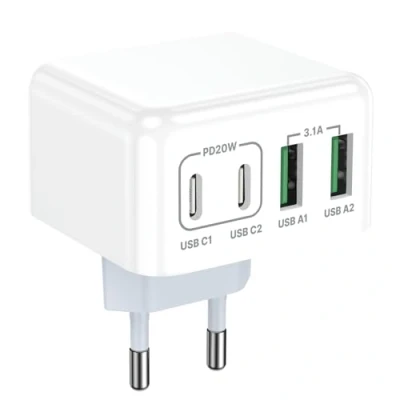Abbildung von USB C Ladegerät, Aioneus 40W 4 Ports Mehrfach Schnellladegerät PD 3.0 Power Adapter mit A USBC Netzteil für iPhone 15 14 Pro Max 13 12 11 Mini SE XS XR 8,iPad, Samsung, Handys