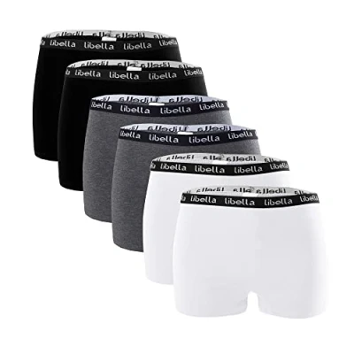 Abbildung von Libella® Panties Boxershorts Damen 6er Pack Hipsters Unterhose Unterwäsche Set Baumwolle 3429 BWG M