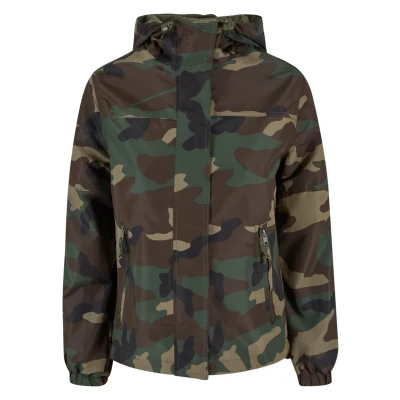 Abbildung von Brandit Windbreaker Frontzip Leichte Jacke, Damen, Größe: Medium, Woodland