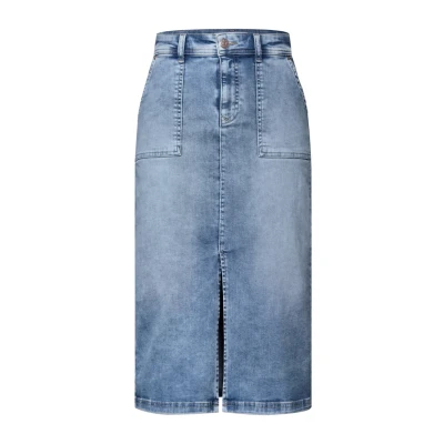 Abbildung von Street One MIT Schlitz Jeansrock, Damen, Größe: 34, Blau