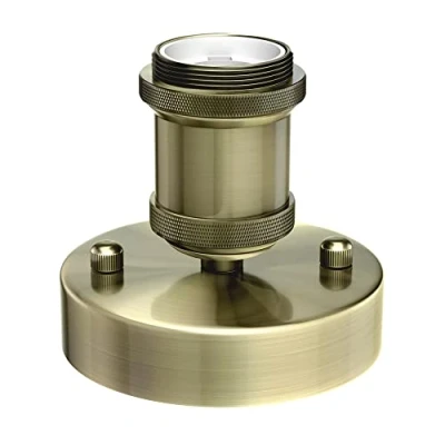 Abbildung von ledscom.de Deckenleuchte/Lampenfassung RETRA, gold matt, 1x E27 max. 60W