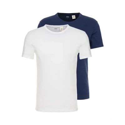 Abbildung von Levi&#039;s SLIM Crewneck 2 PACK Tshirt basic, Herren, Größe: XXL, Blues/white