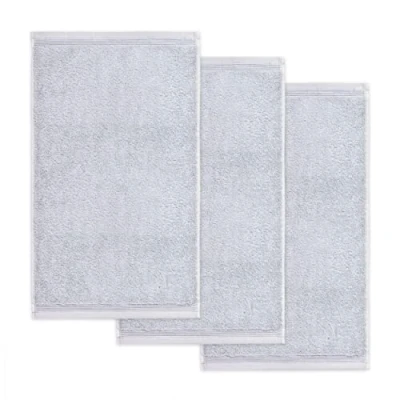 Abbildung von möve Superwuschel Gästetuch 30 x 50 cm aus 100% Baumwolle, silver 3er Set