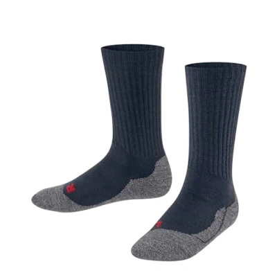 Abbildung von FALKE Unisex Kinder Socken Active Warm K SO Wolle Funktionsmaterial dick atmungsaktiv 1 Paar, Blau (Space Blue 6116), 31 34