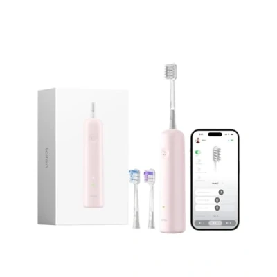 Abbildung von Laifen Wave elektrische Zahnbürste, Oszillation &amp; Vibration Schallzahnbürste für Erwachsene mit 3 Bürstenköpfen, IPX7 wasserdicht magnetisch wiederaufladbar Reisezahnbürste (ABS Rosa)