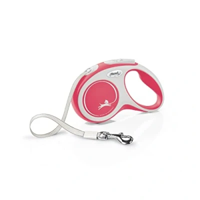 Abbildung von flexi Rollschnur New Comfort Band 5 Meter bis 15 kg Rot 1 Stück, small