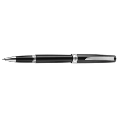 Abbildung von Montegrappa Harmonia Kugelschreiber aus Messing und Harz in der Farbe Schwarz Silber, Länge: 14cm, ISA1RRAC