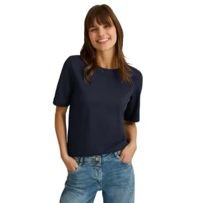 Abbildung von Cecil Tshirt basic, Damen, Größe: Medium, Blau